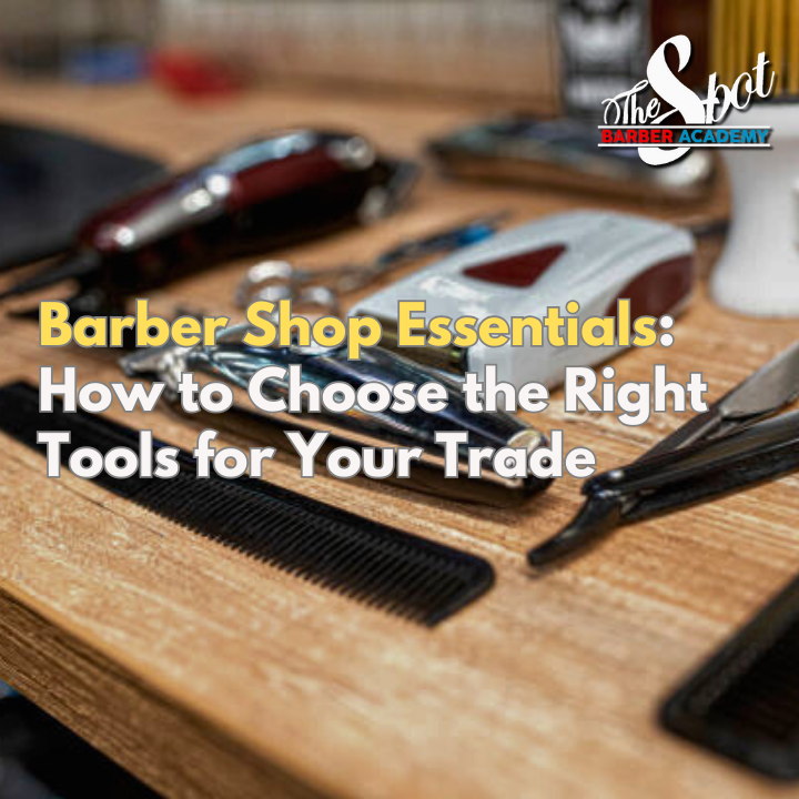 barber tools on a wooden table