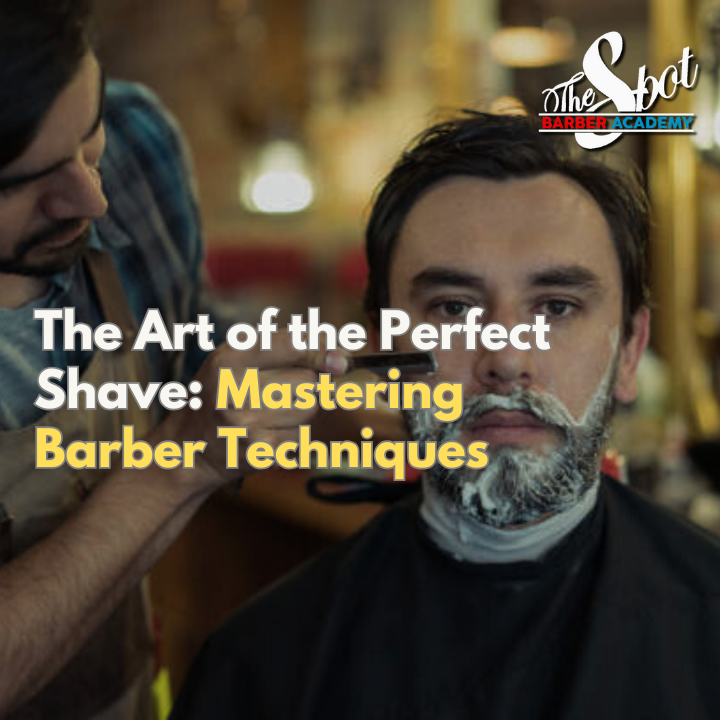 Portrait of a man shaving his beard at a retro barber shop and looking at the camera - male beauty concepts
